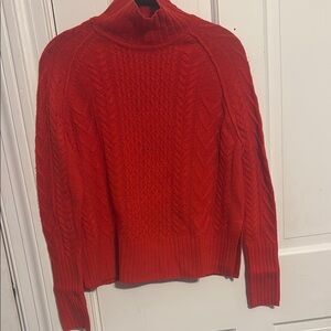 Whistles Red Turtleneck Sweater